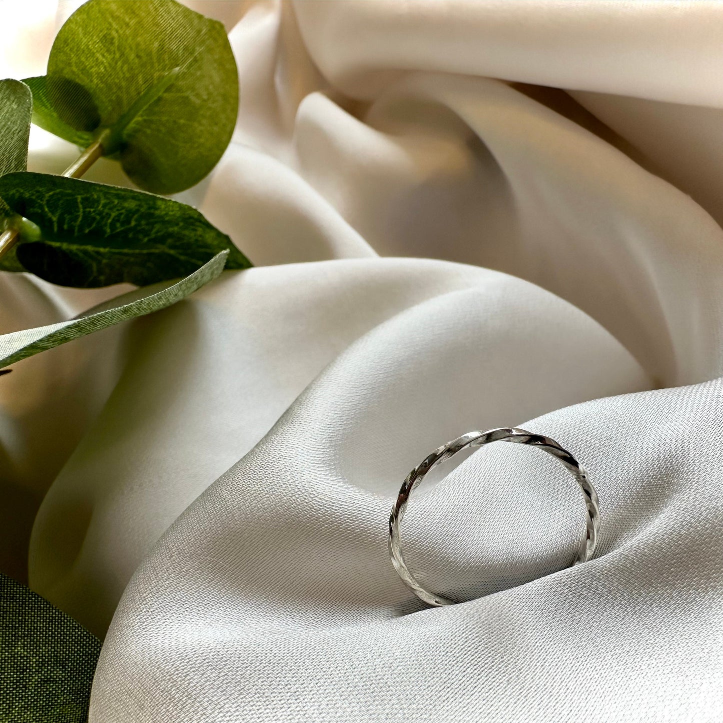 Twisted Textured Sterling Silver Ring