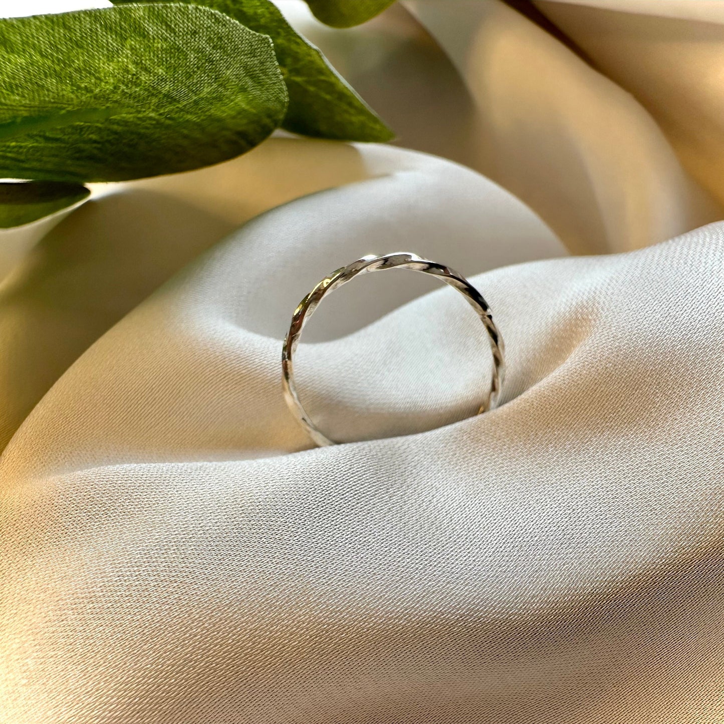 Twisted Textured Sterling Silver Ring