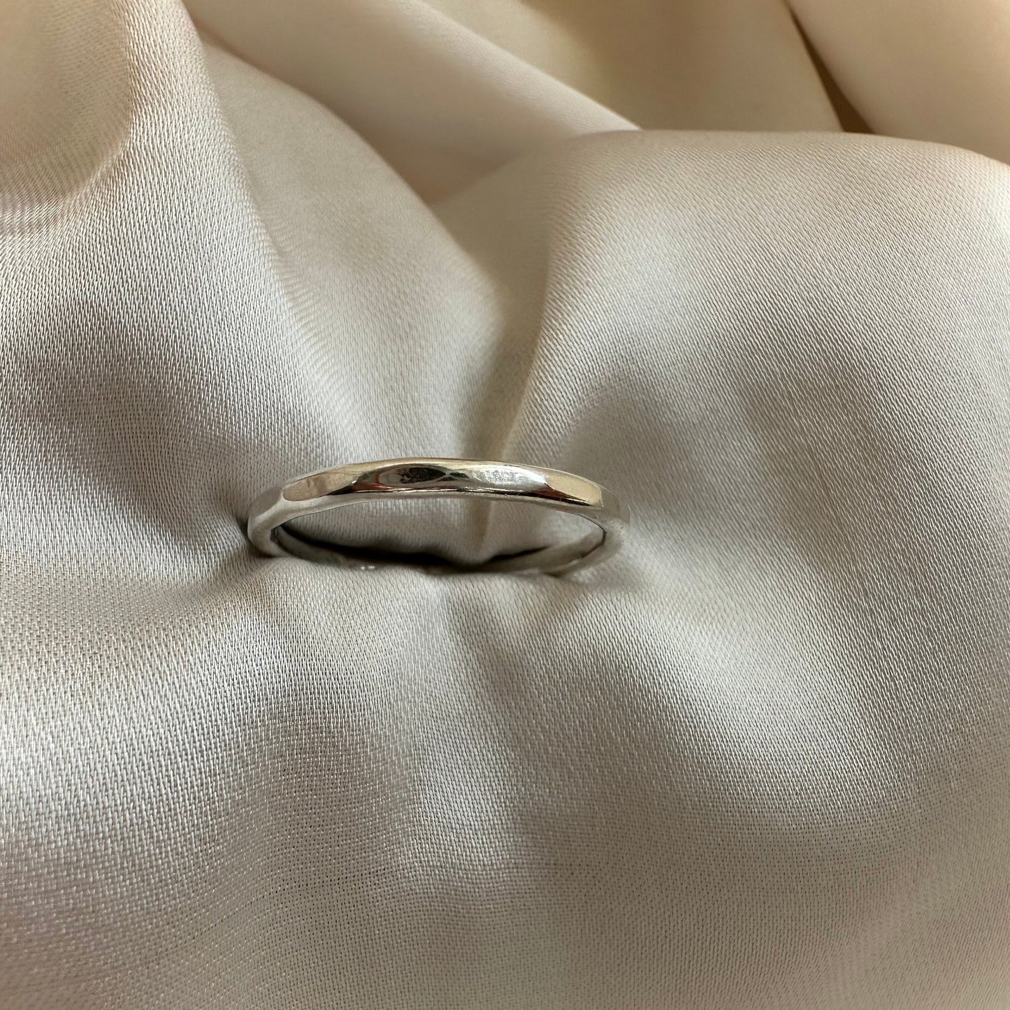 Hammered Textured Sterling Silver Ring