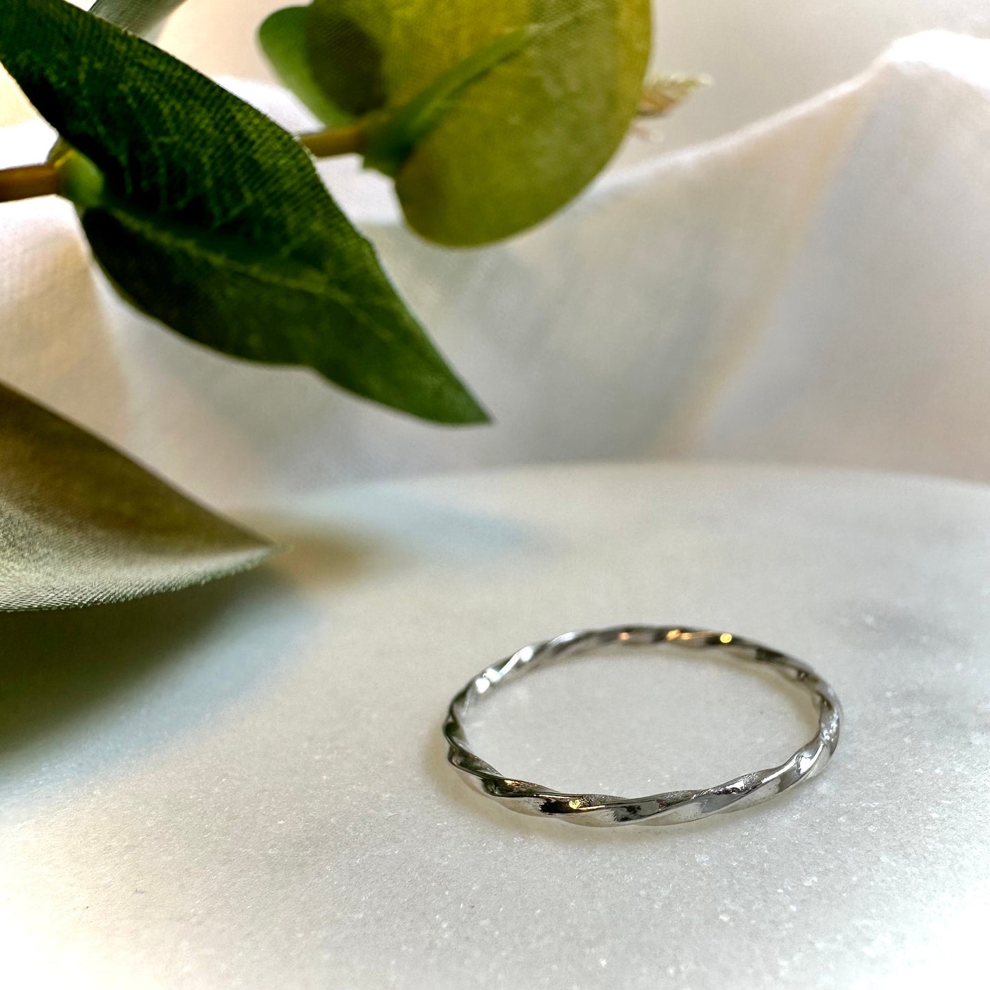 Twisted Textured Sterling Silver Ring