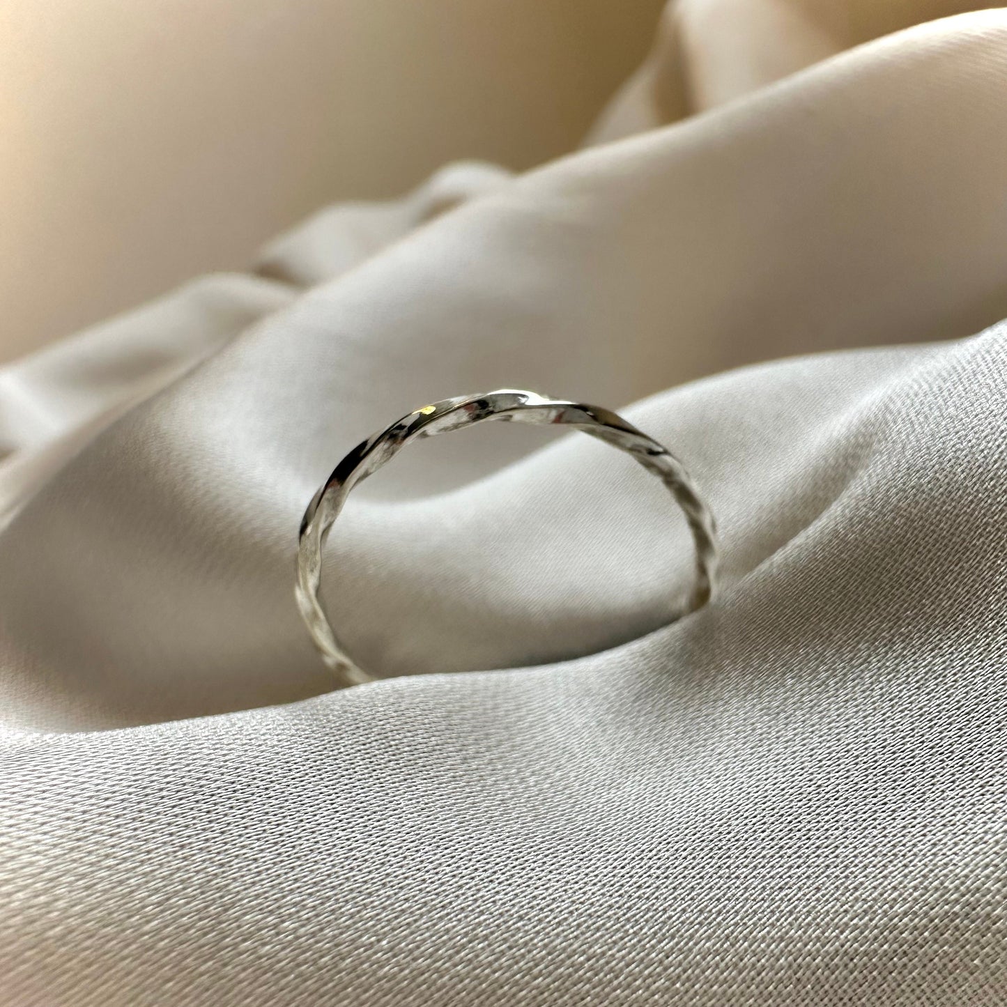 Twisted Textured Sterling Silver Ring