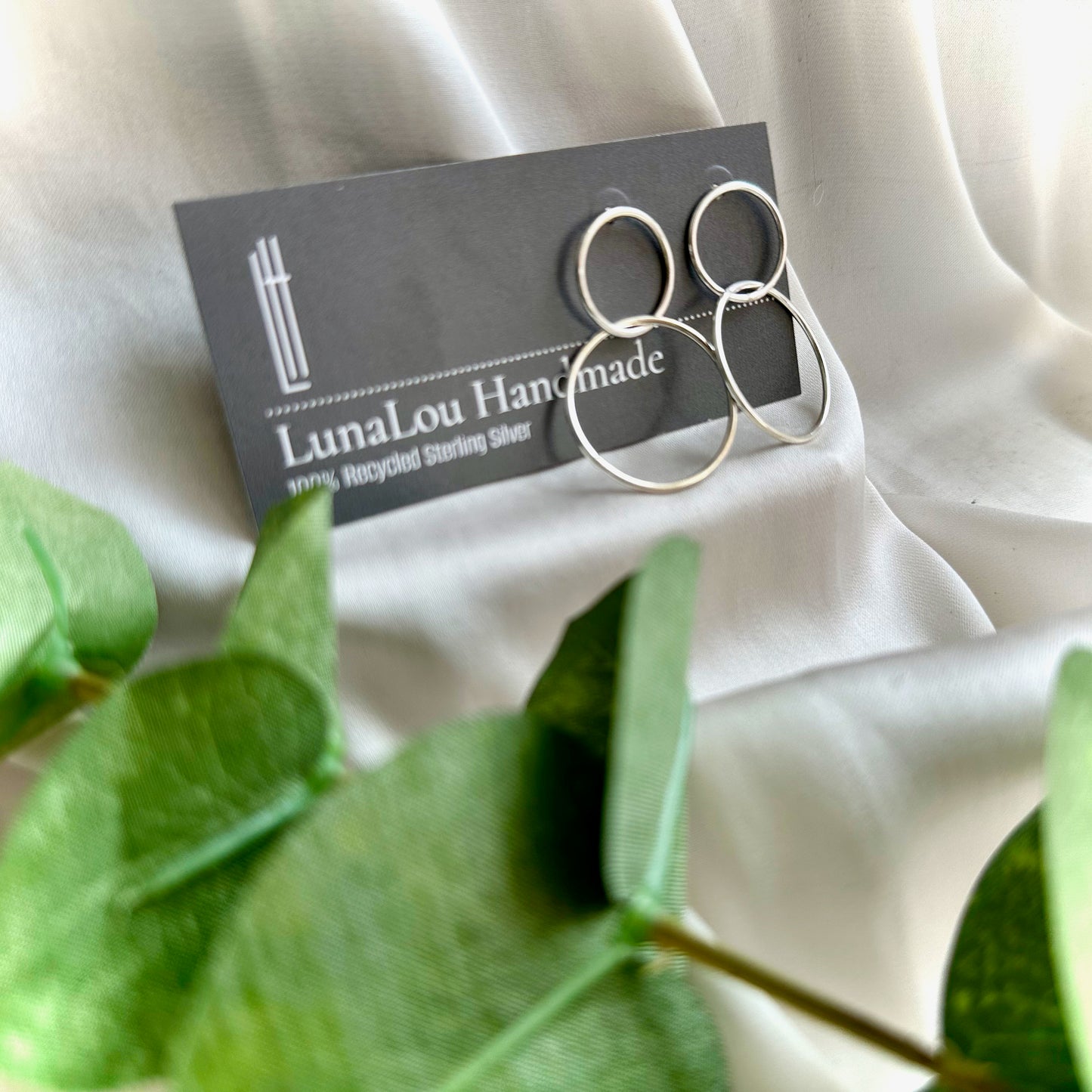 Double Hooped Sterling Silver Earrings