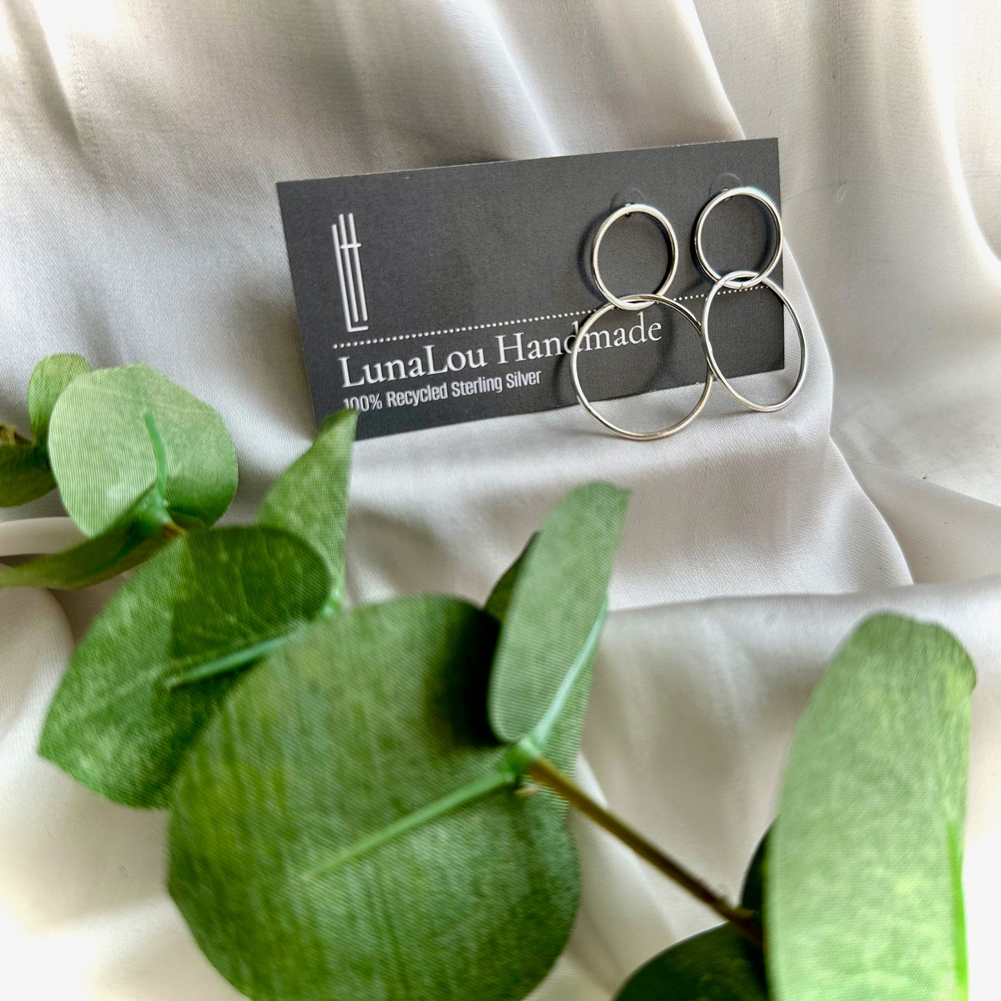 Double Hooped Sterling Silver Earrings