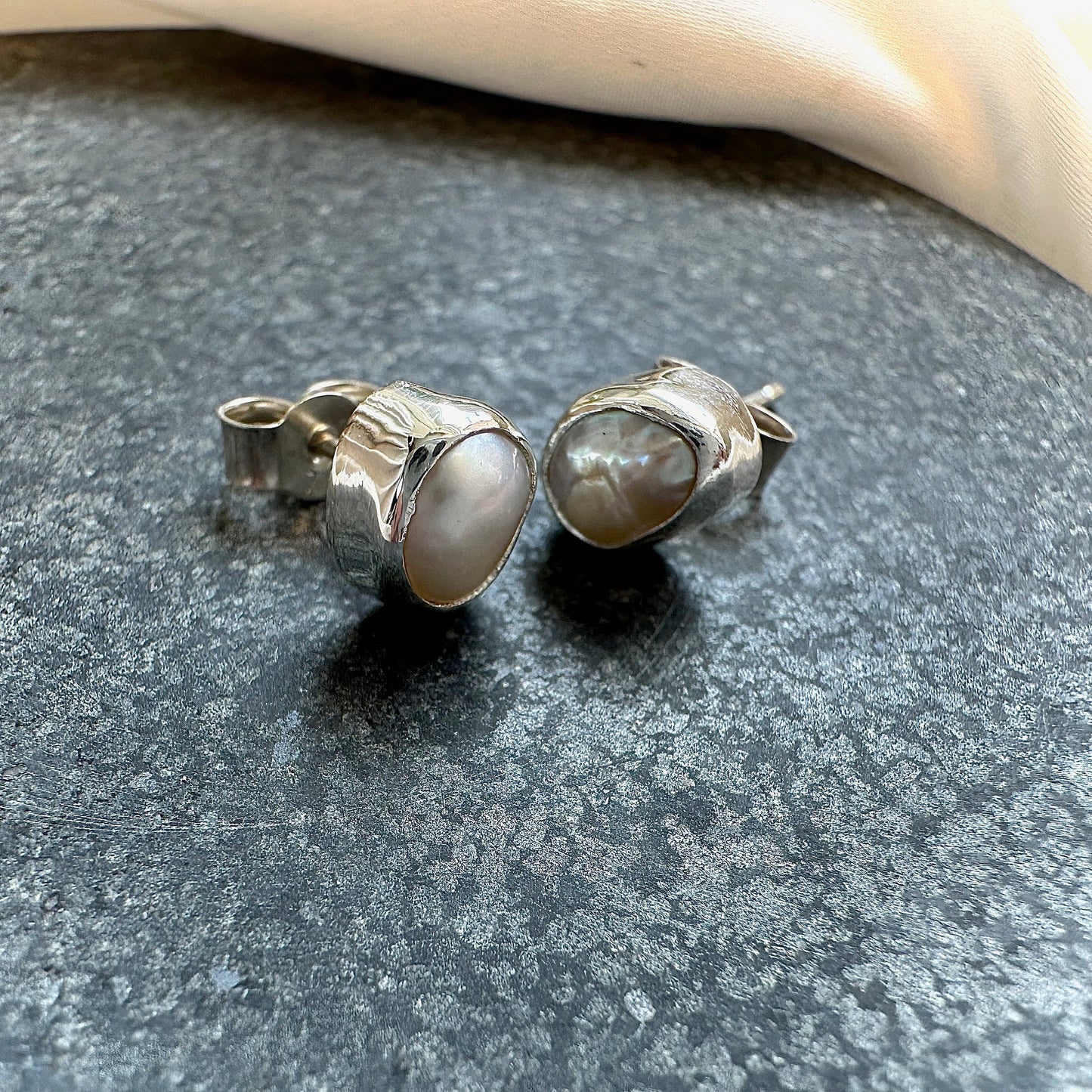 Fresh Water Wonky Pearl Stud Earrings Limited Edition
