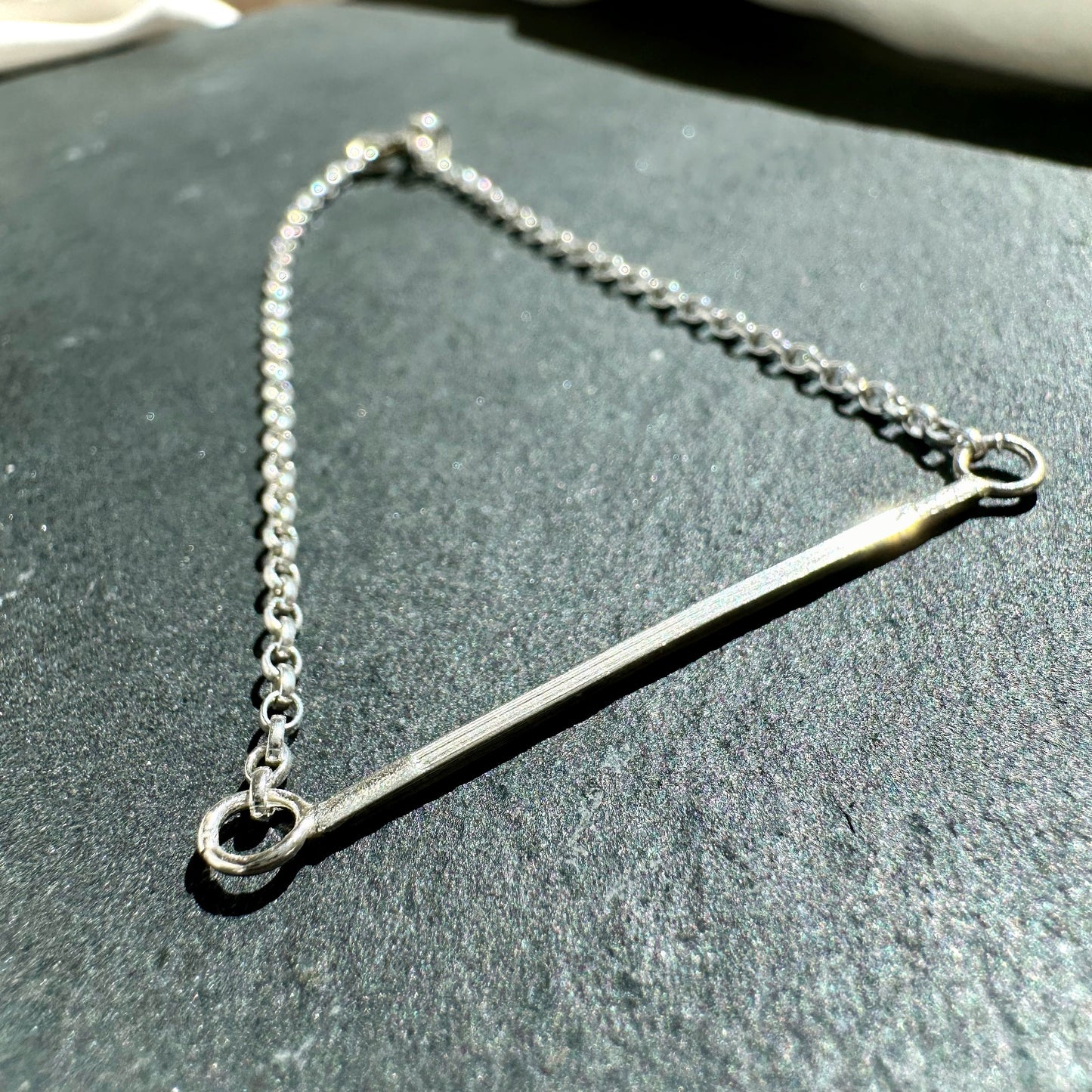 Elegant Sterling Silver Square Wire Bracelet