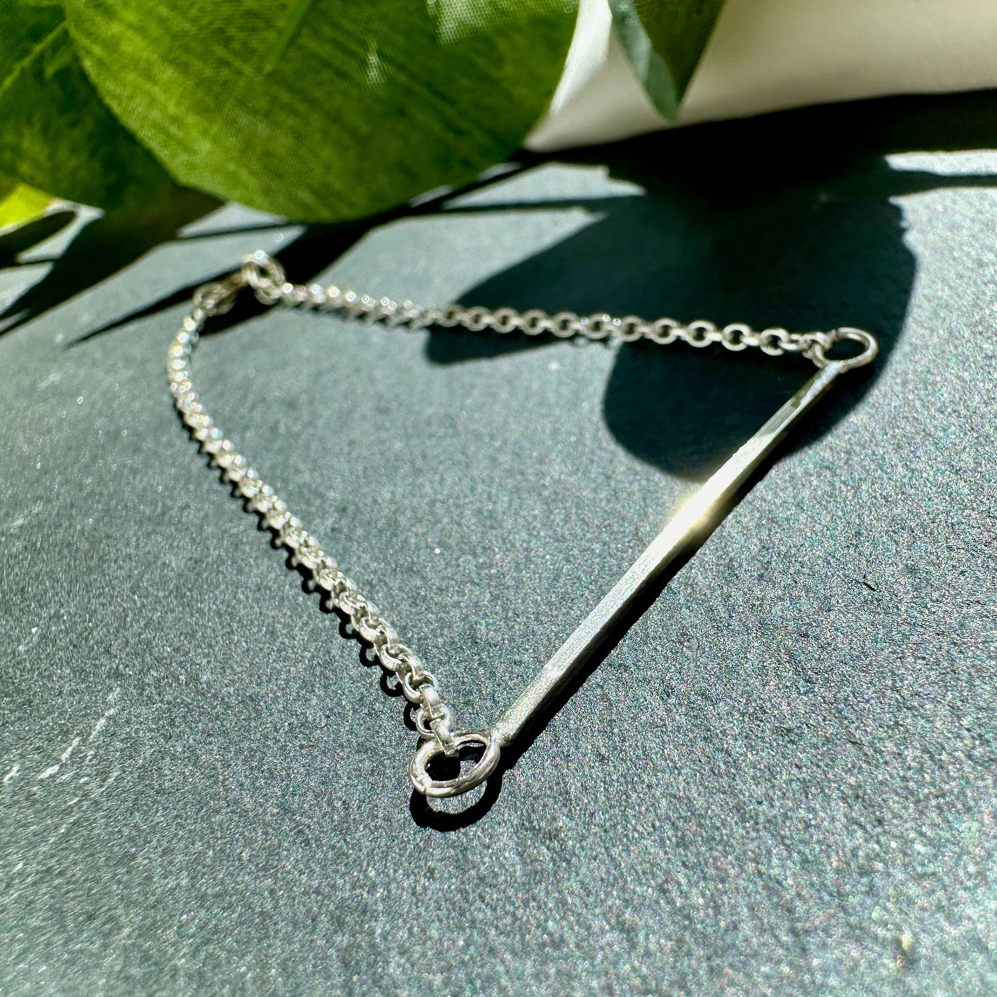 Elegant Sterling Silver Square Wire Bracelet
