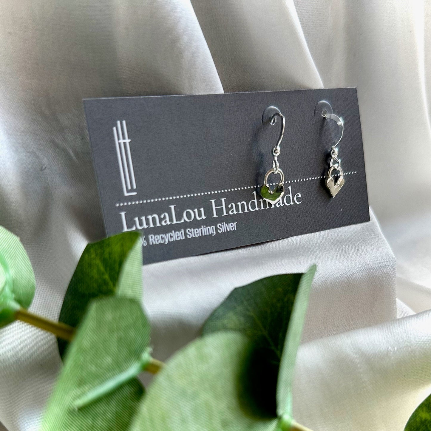 Heart Dangle Sterling Silver Earrings