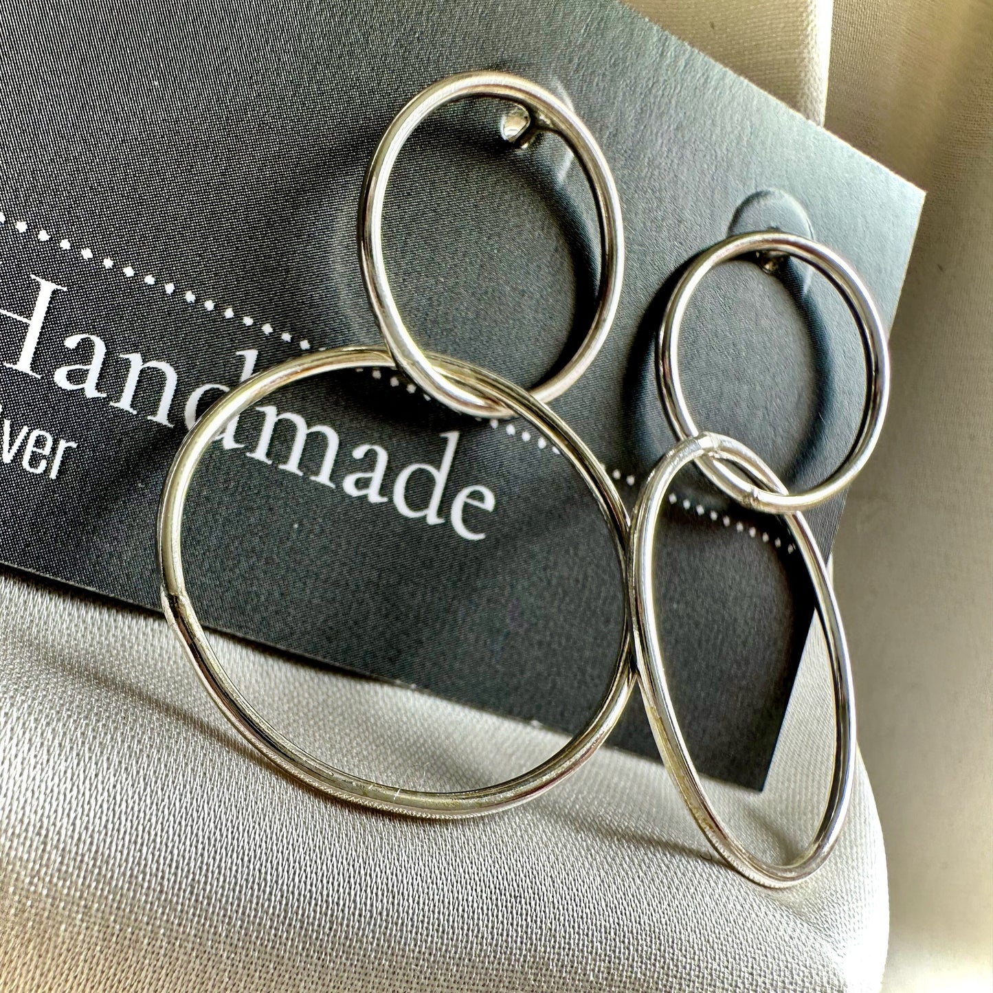 Double Hooped Sterling Silver Earrings