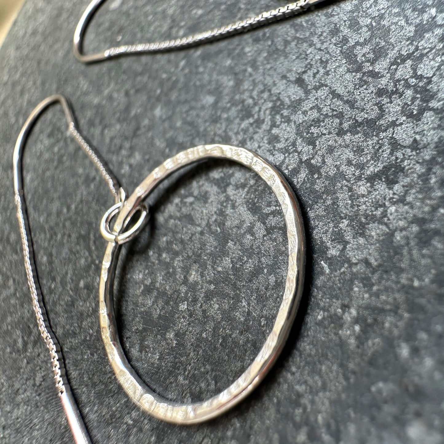 Textured Circle Earring
