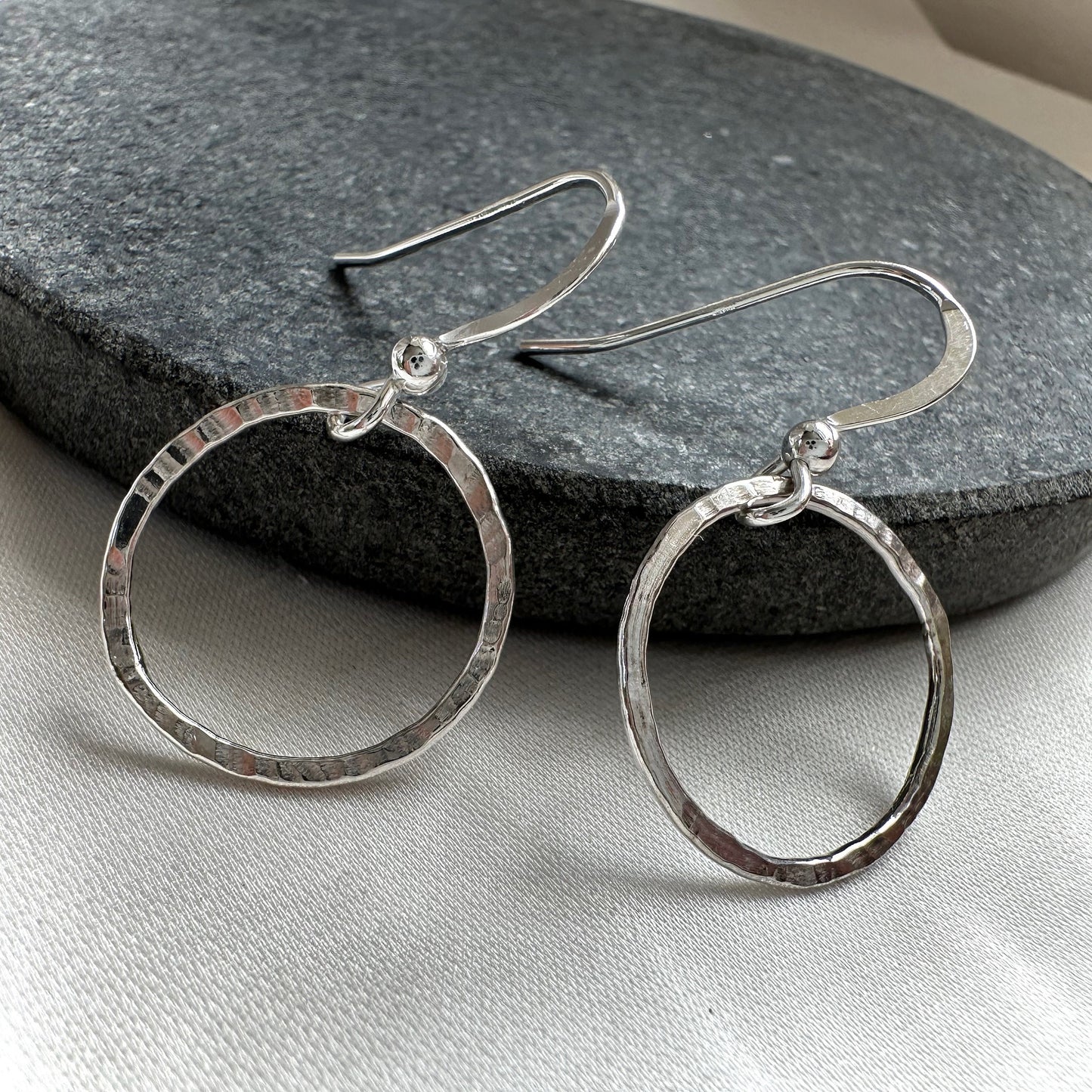 Textured Circle Earring