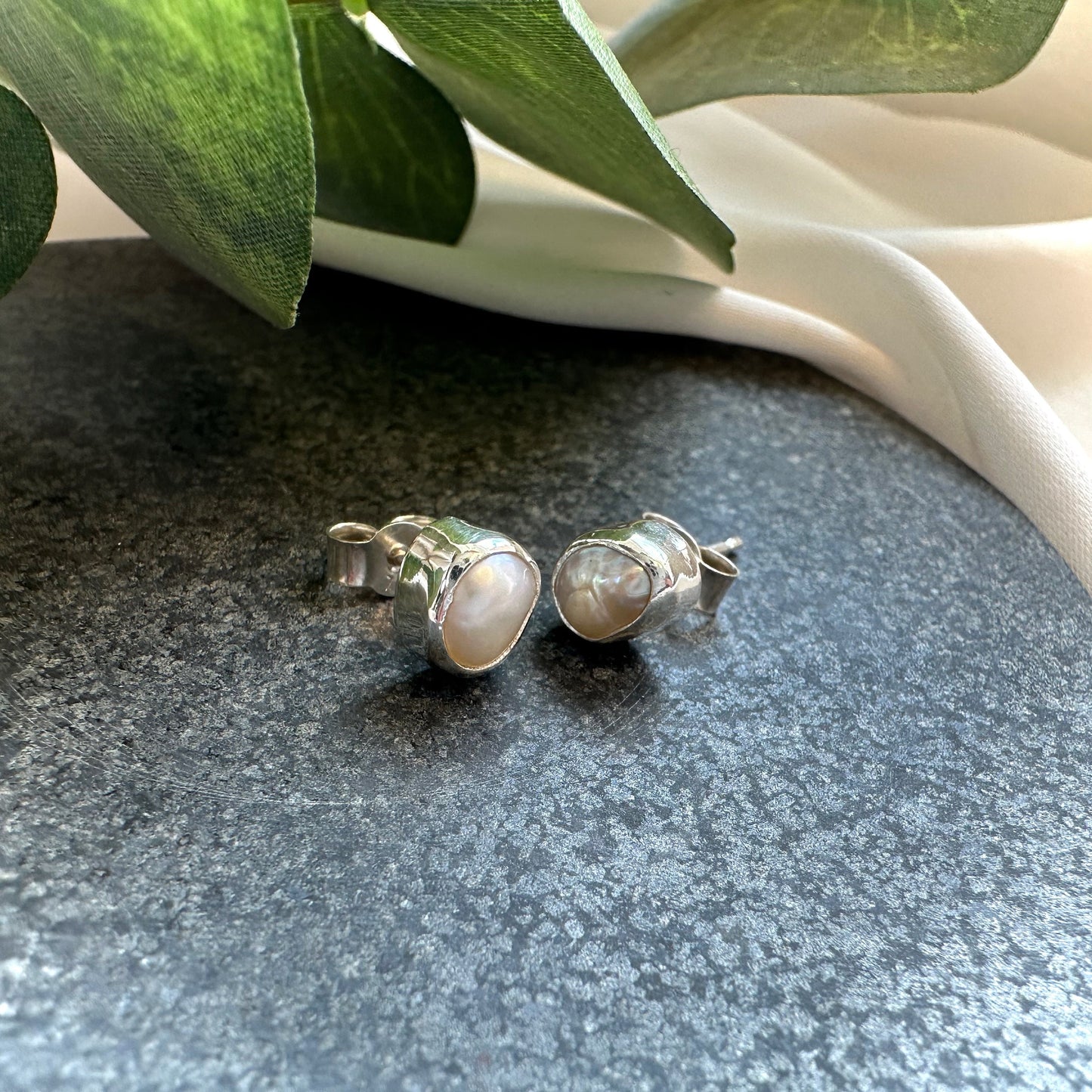 Fresh Water Wonky Pearl Stud Earrings Limited Edition