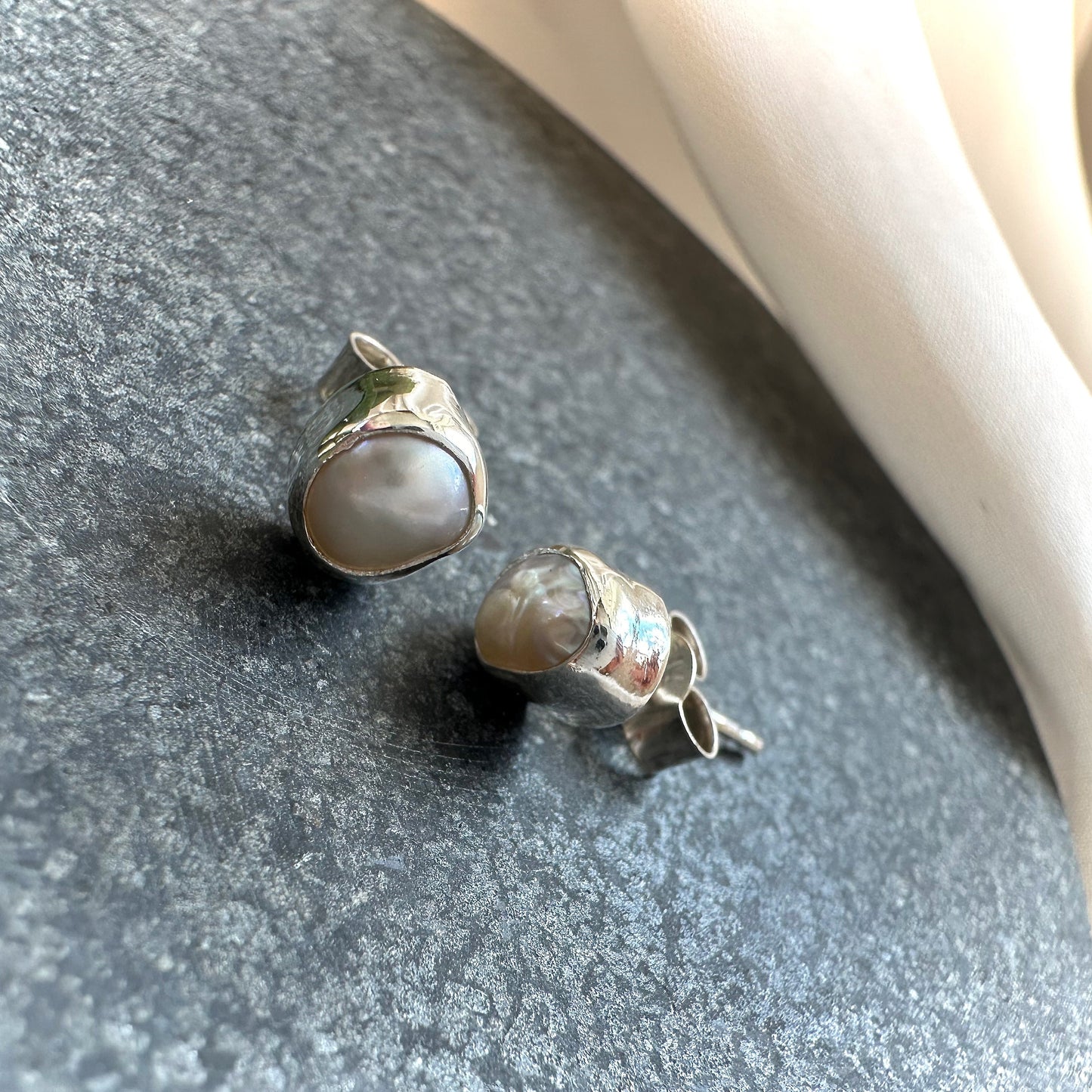 Fresh Water Wonky Pearl Stud Earrings Limited Edition