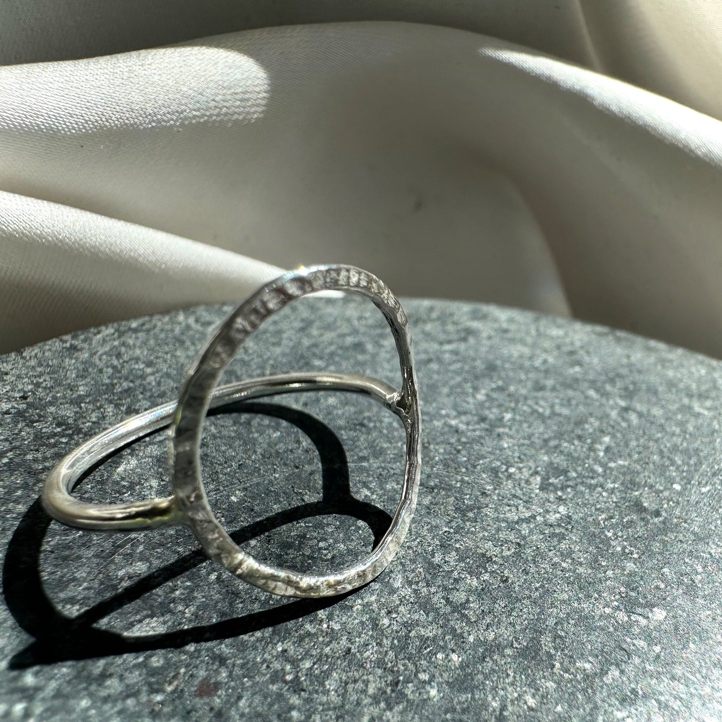 Textured Oval Sterling Silver Ring