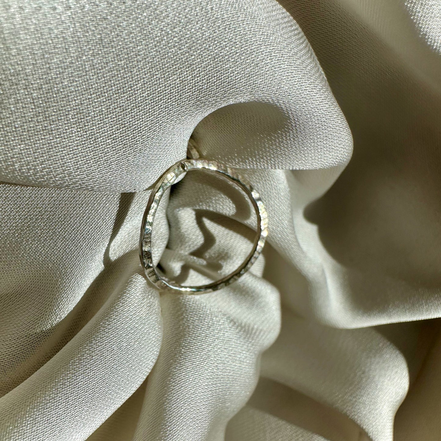 Textured Oval Sterling Silver Ring