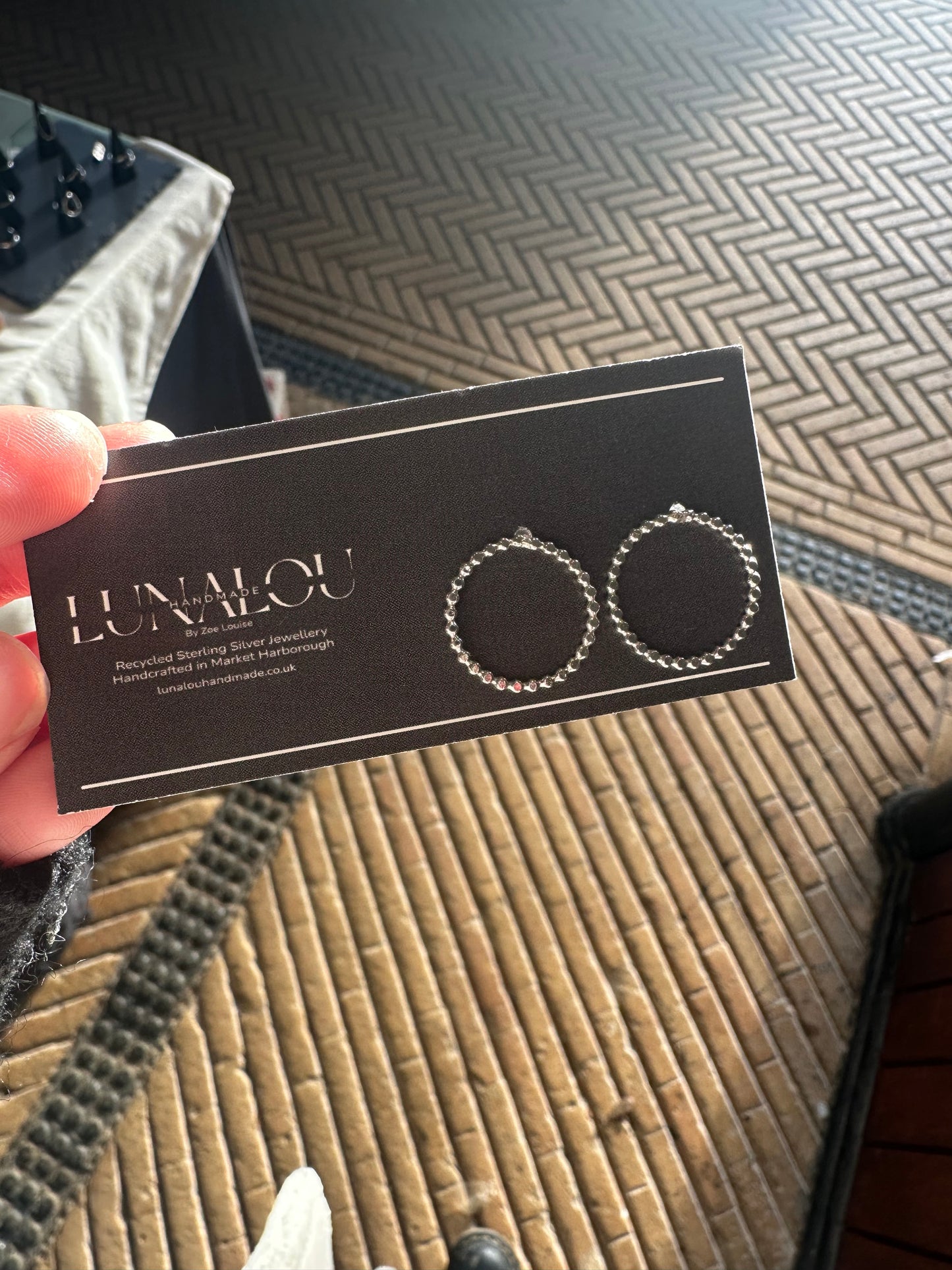 Beaded Hoop Earrings | Handmade Recycled 925 Sterling Silver Minimal Hoops