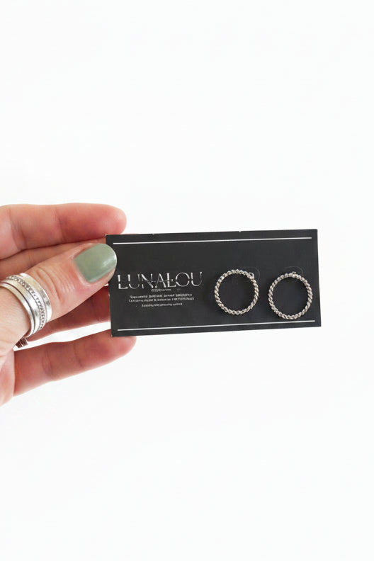 Beaded Hoop Earrings | Handmade Recycled 925 Sterling Silver Minimal Hoops