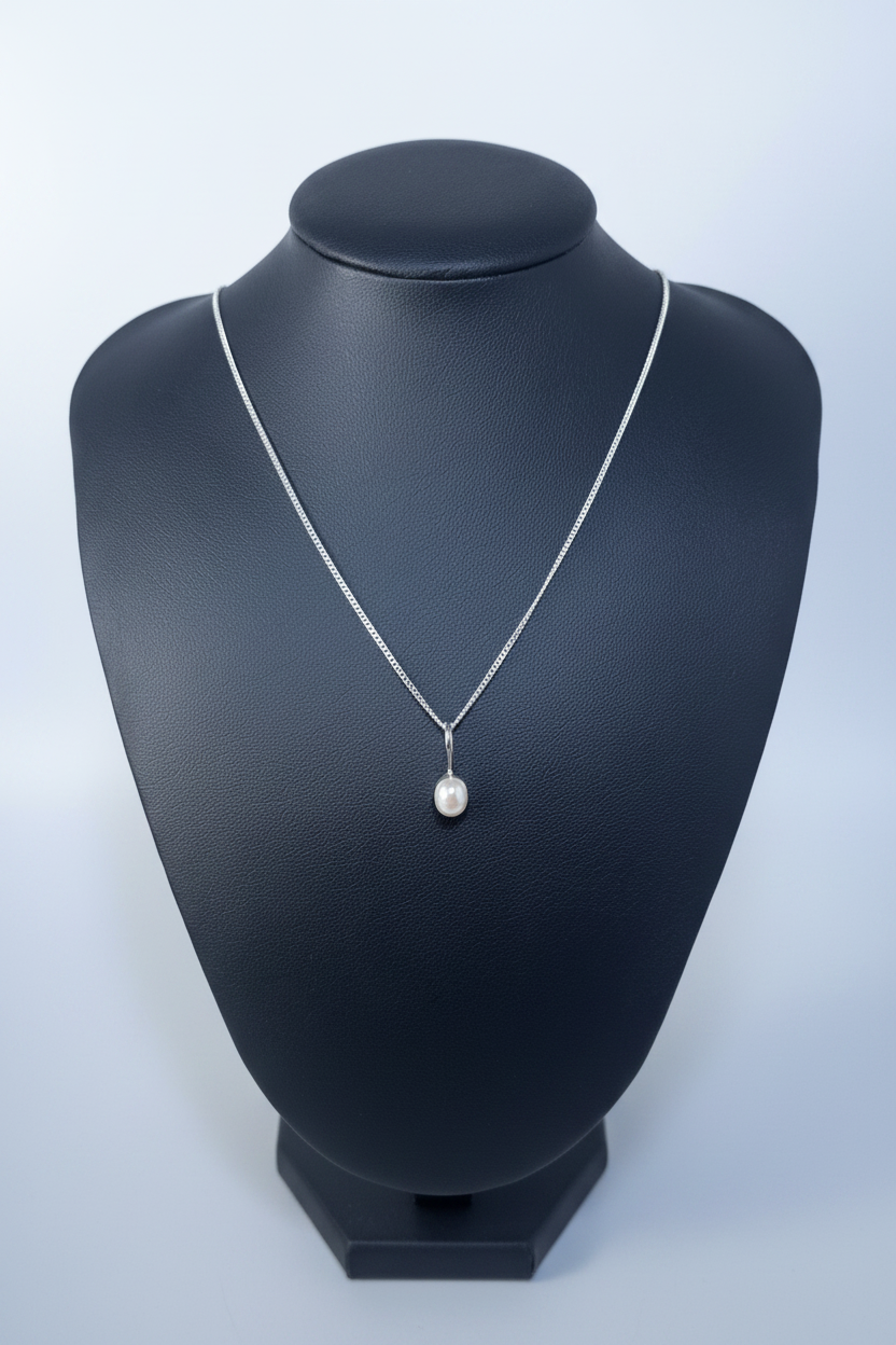 Sterling Silver Pearl Necklace
