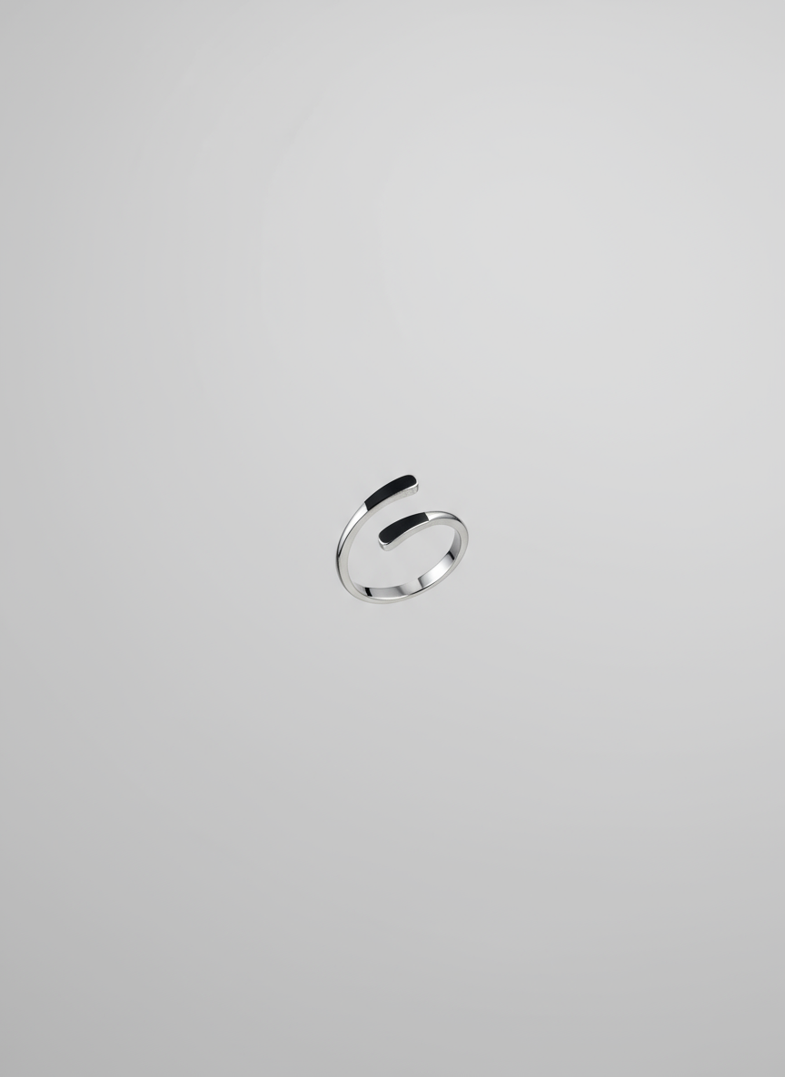 handmade silver ring, adjustable silver ring, sterling silver wrap ring, hammered silver ring, recycled silver jewellery, eco silver ring, minimalist silver ring, handmade jewellery UK, artisan silver ring, ethical jewellery, LunaLou silver