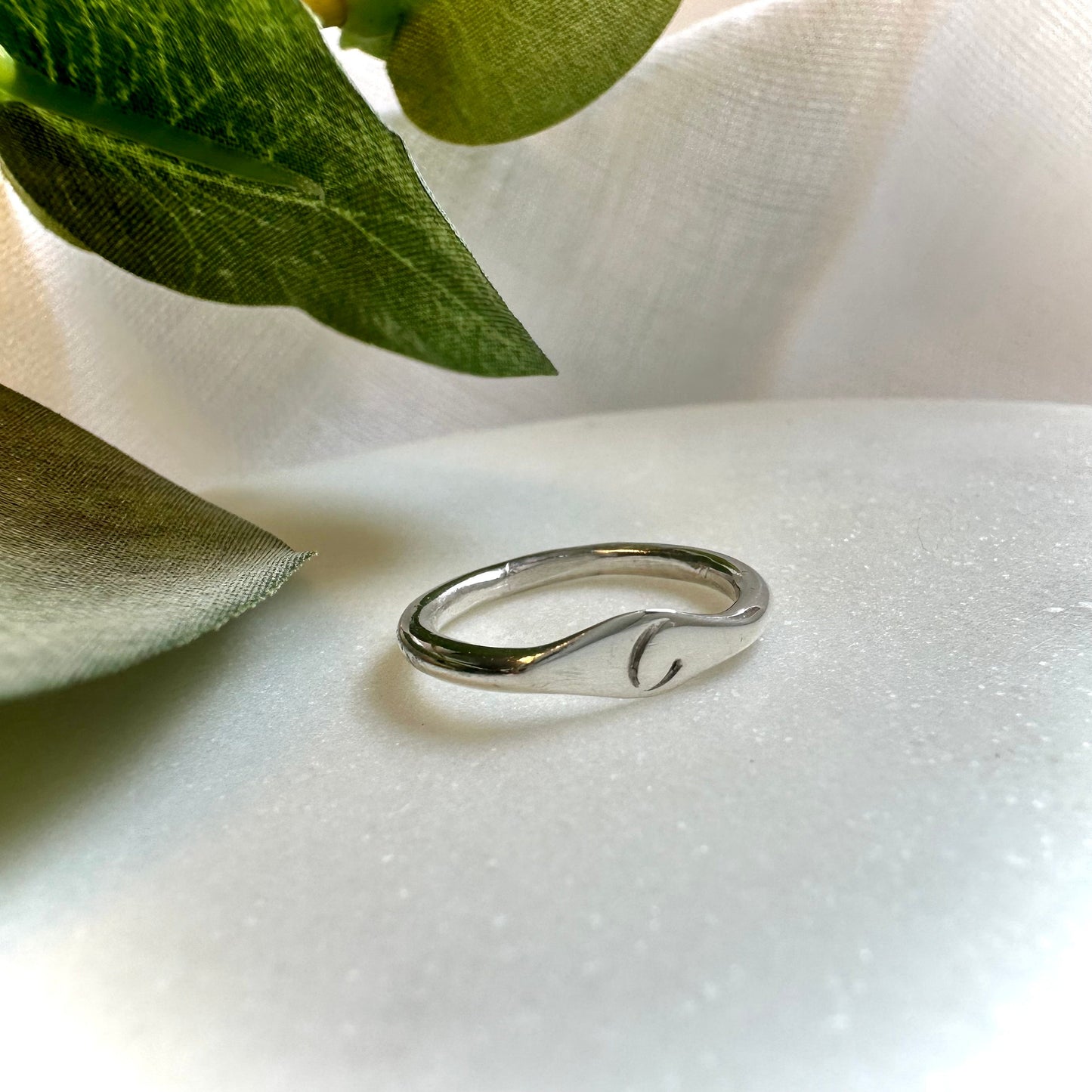 Personalised Initial Sterling Silver Ring