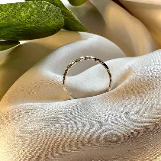 Twisted Textured Sterling Silver Ring