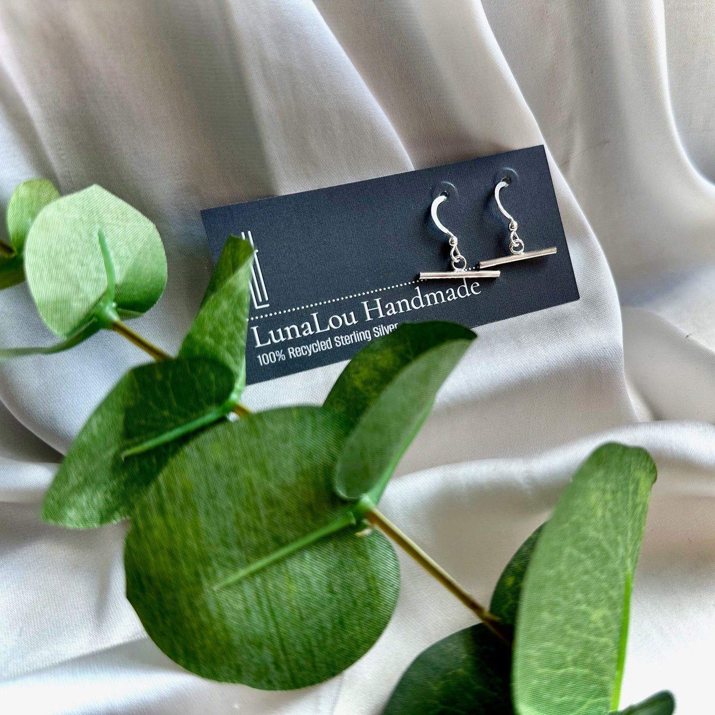 Sterling Silver Bar Dangle Threader or Ear Wire Earrings